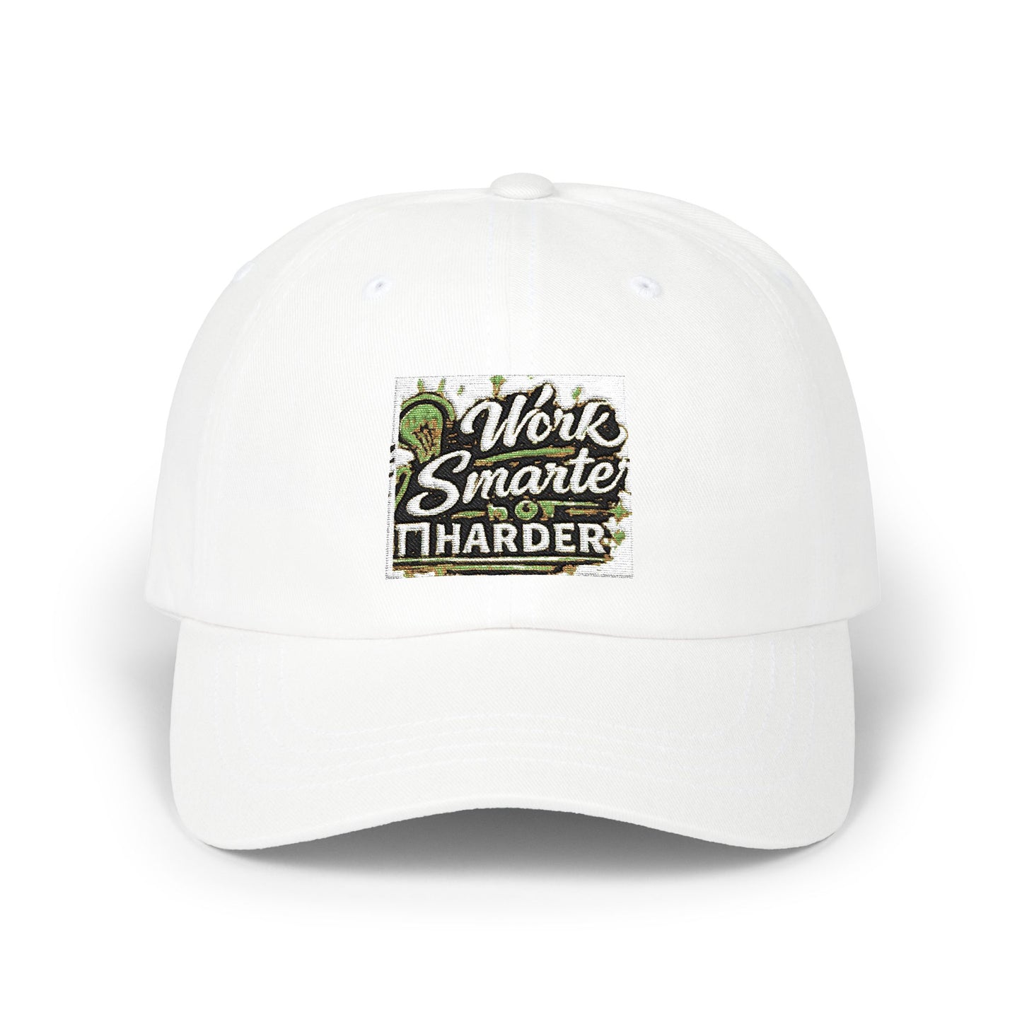 Dad Cap — "Work Smarter Not Harder" Embroidered Motivational Hat
