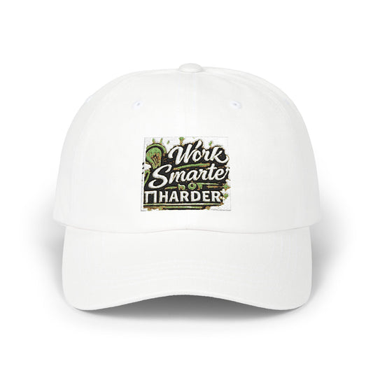 Dad Cap — "Work Smarter Not Harder" Embroidered Motivational Hat